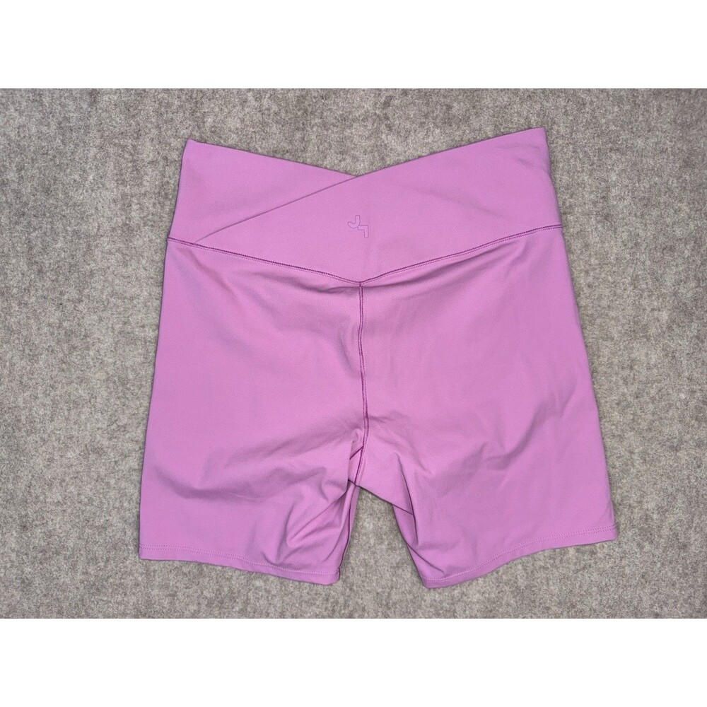 JOY LAB Women’s S Pink Solid Biker Activewear Shorts Knit Stretch Gym Training